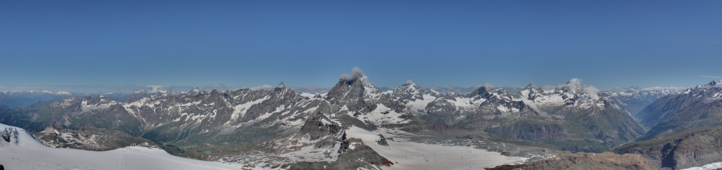 Klein Matterhorn - View west and north